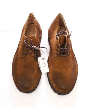 $695 ELEVENTY - Brown Distressed Suede Oxfords - 11 US (44EU)