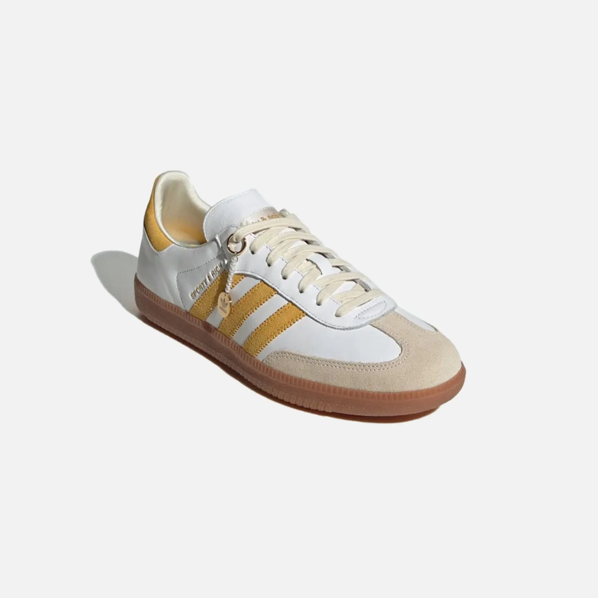 adidas x Sporty & Rich Samba OG - White / Bold Gold / Cream