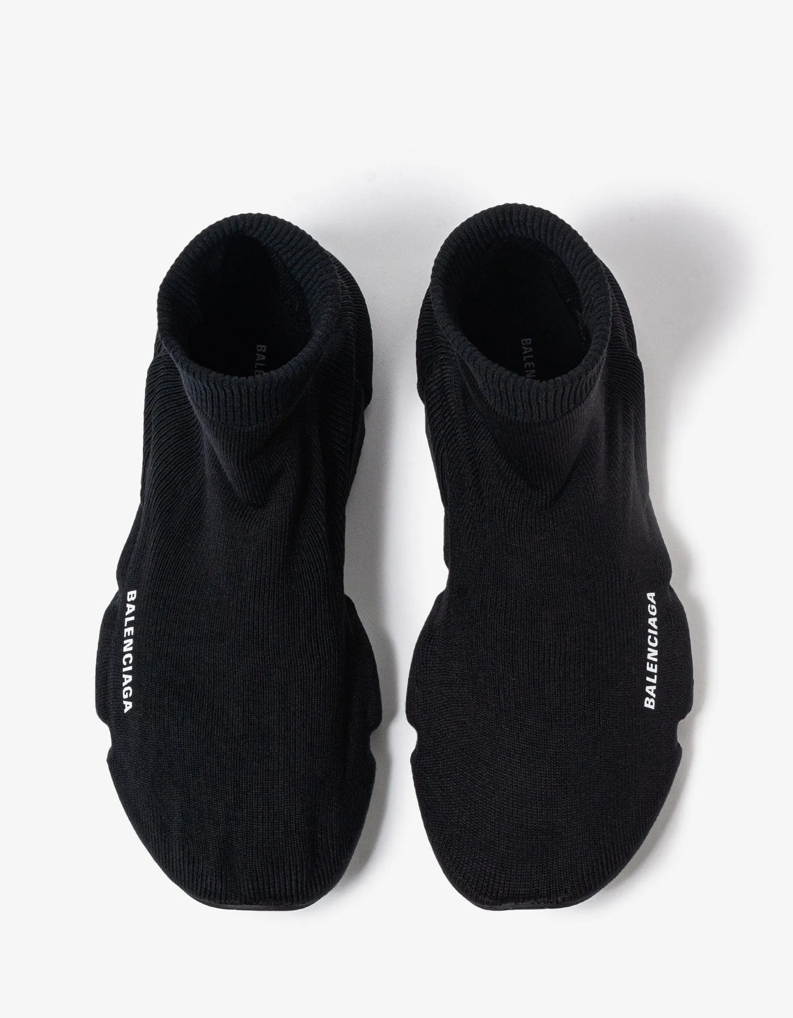 Balenciaga Black Full Knit Speed Trainers