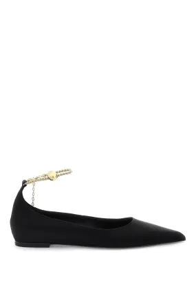 BALLET FLATS WITH ANKLE CHAIN