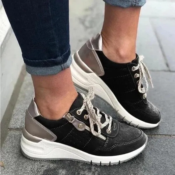 Burnt platform sneakers