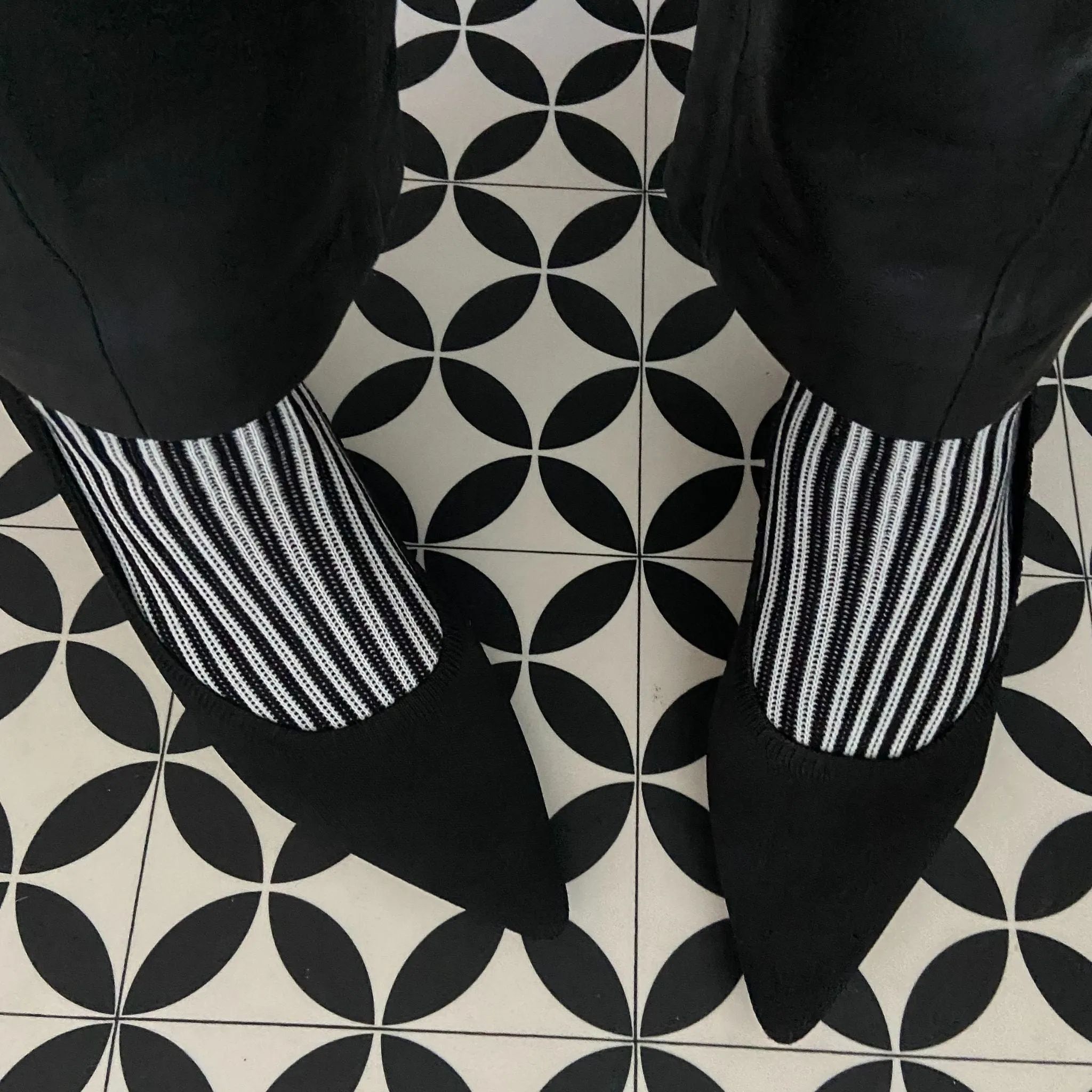 Dogtooth & Monochrome Stripe Socks