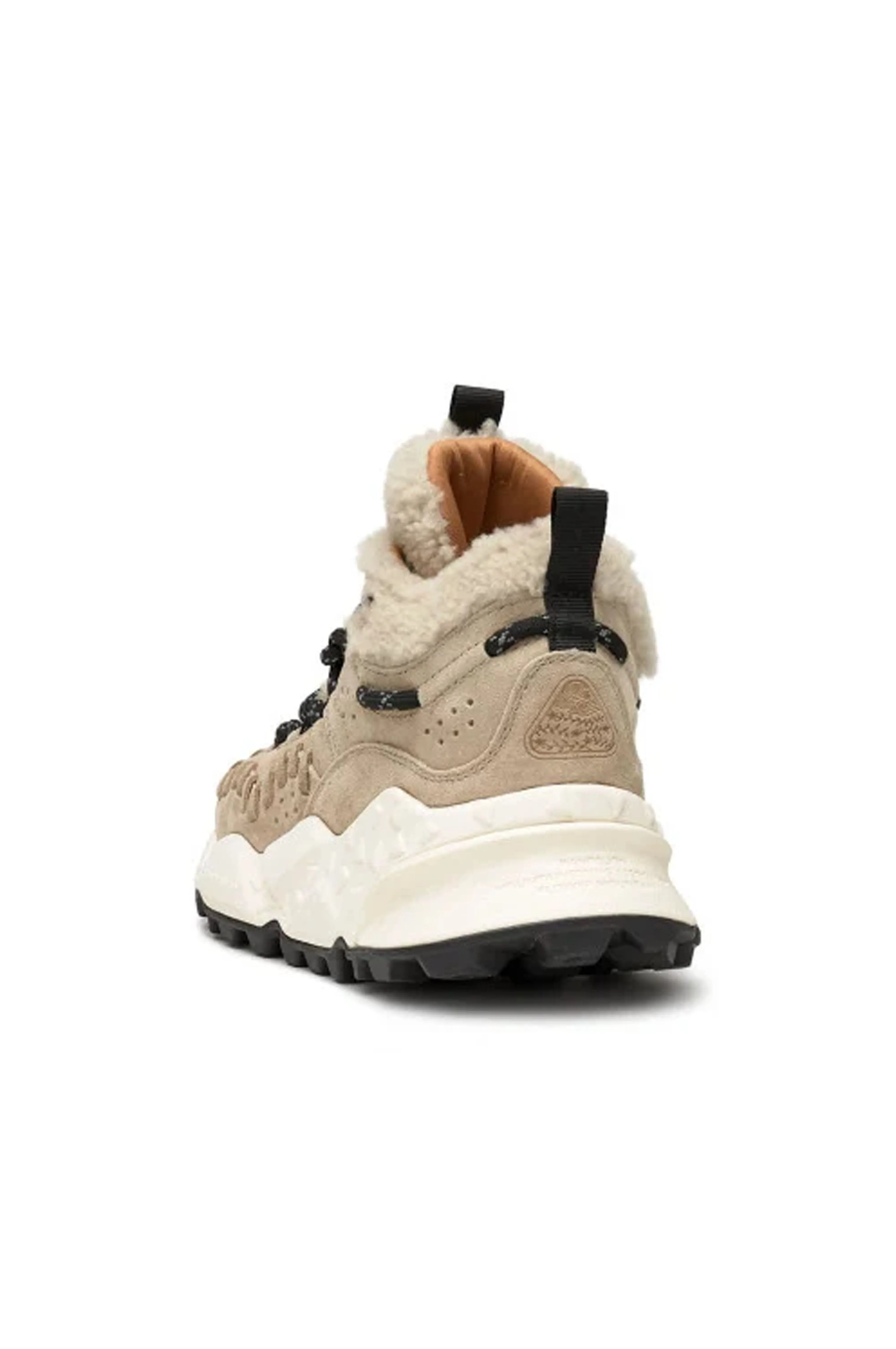 Flower Mountain Morican Beige Shearling Trainers