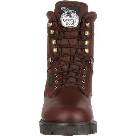 Georgia Men's Homeland 8" Stl Toe Waterproof Work Boot - Brown - G107