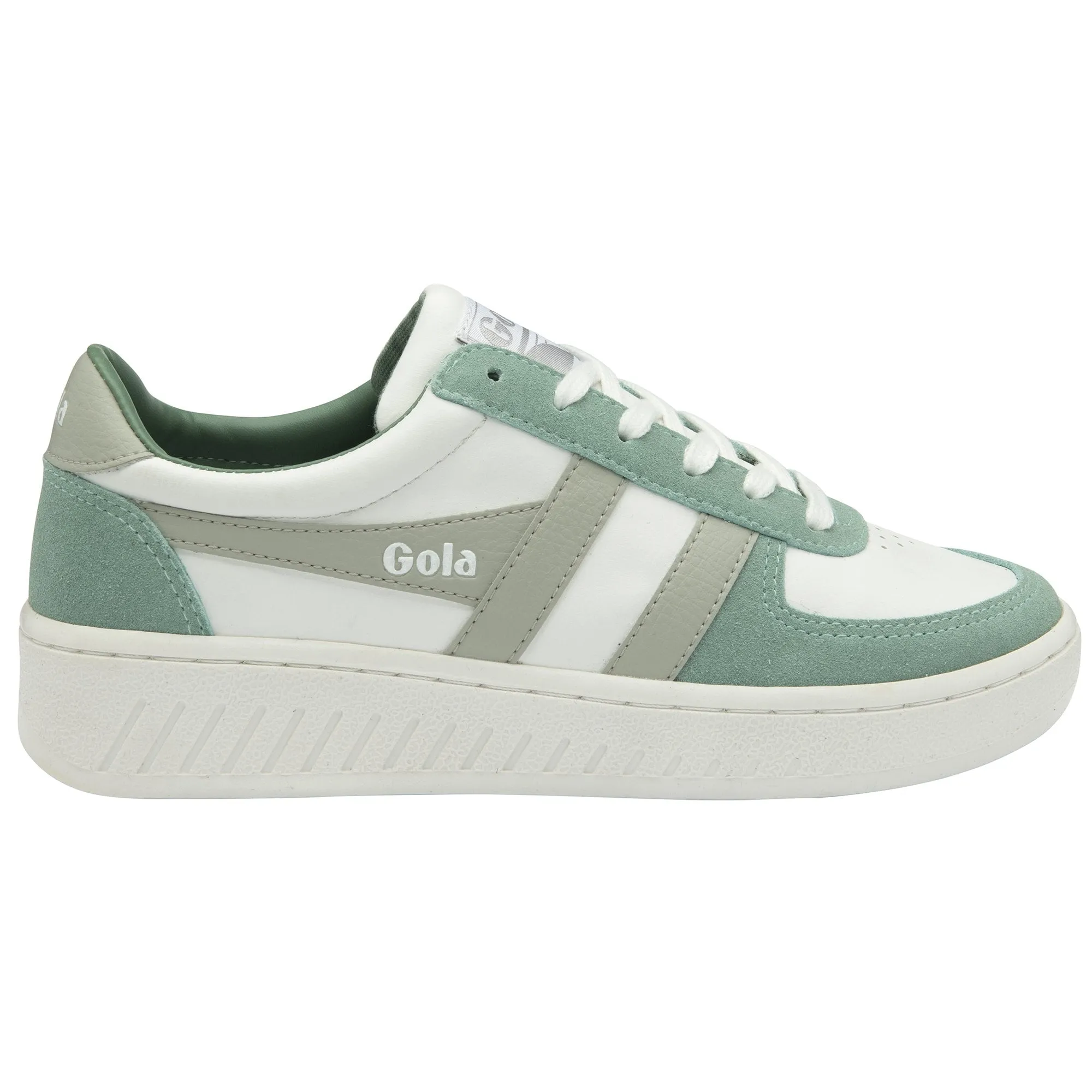 Gola Grandslam Pure White/Grn/Multi/Lt Grey CLB 331