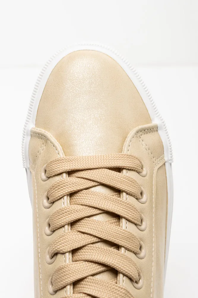 Lace Up Sneaker Gold