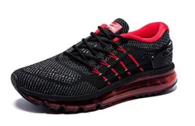 Onemix Air Running Shoes Light Gym Outdoor Walking Sneakers Black Red Size 8.5 DM US