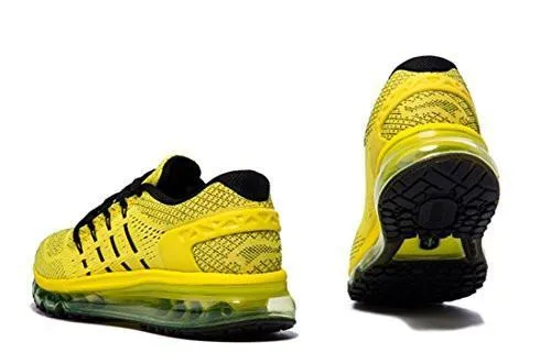 Onemix Air Running Shoes Light Gym Outdoor Walking Sneakers Yellow Black Size 8.5 DM US