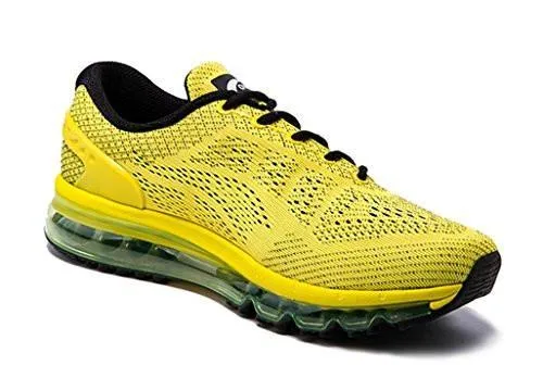 Onemix Air Running Shoes Light Gym Outdoor Walking Sneakers Yellow Black Size 8.5 DM US