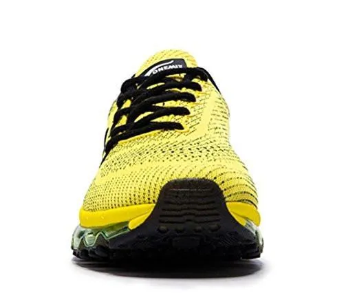 Onemix Air Running Shoes Light Gym Outdoor Walking Sneakers Yellow Black Size 8.5 DM US