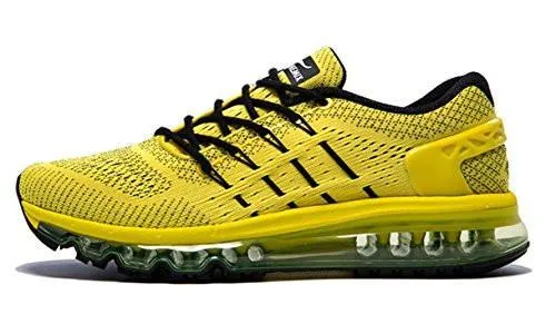 Onemix Air Running Shoes Light Gym Outdoor Walking Sneakers Yellow Black Size 8.5 DM US