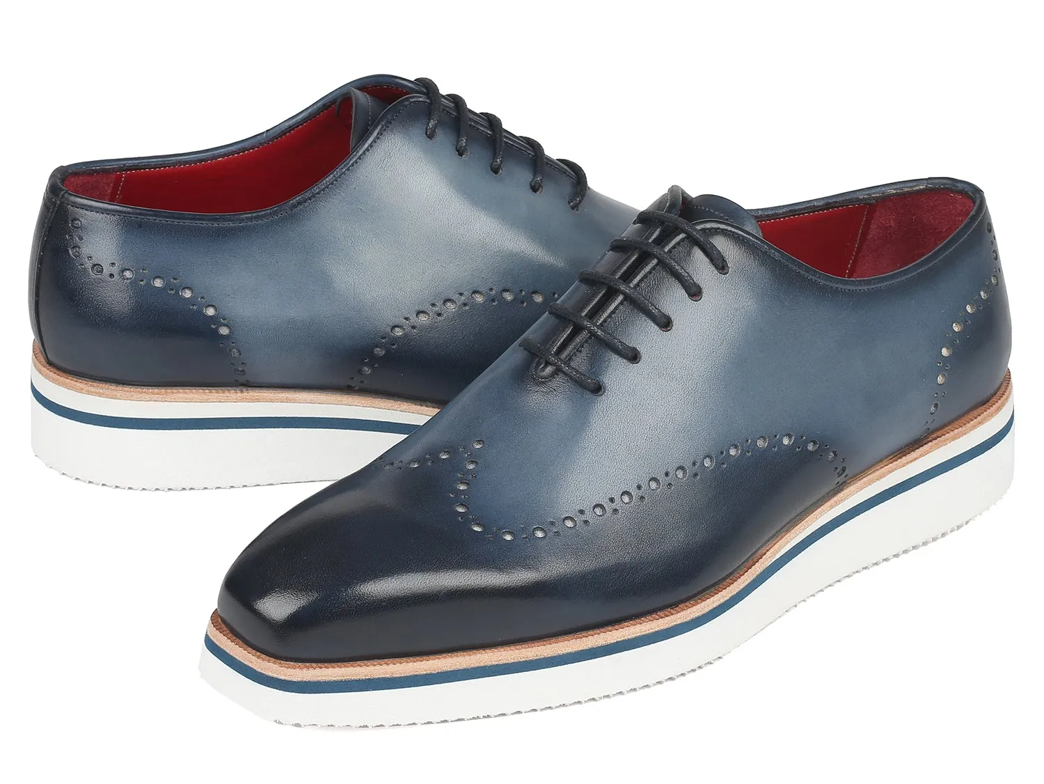 Paul Parkman Navy Wingtip Oxfords