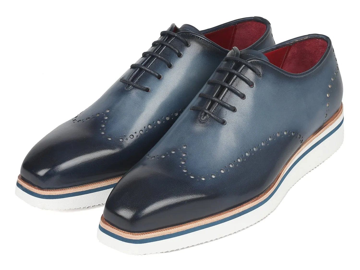 Paul Parkman Navy Wingtip Oxfords