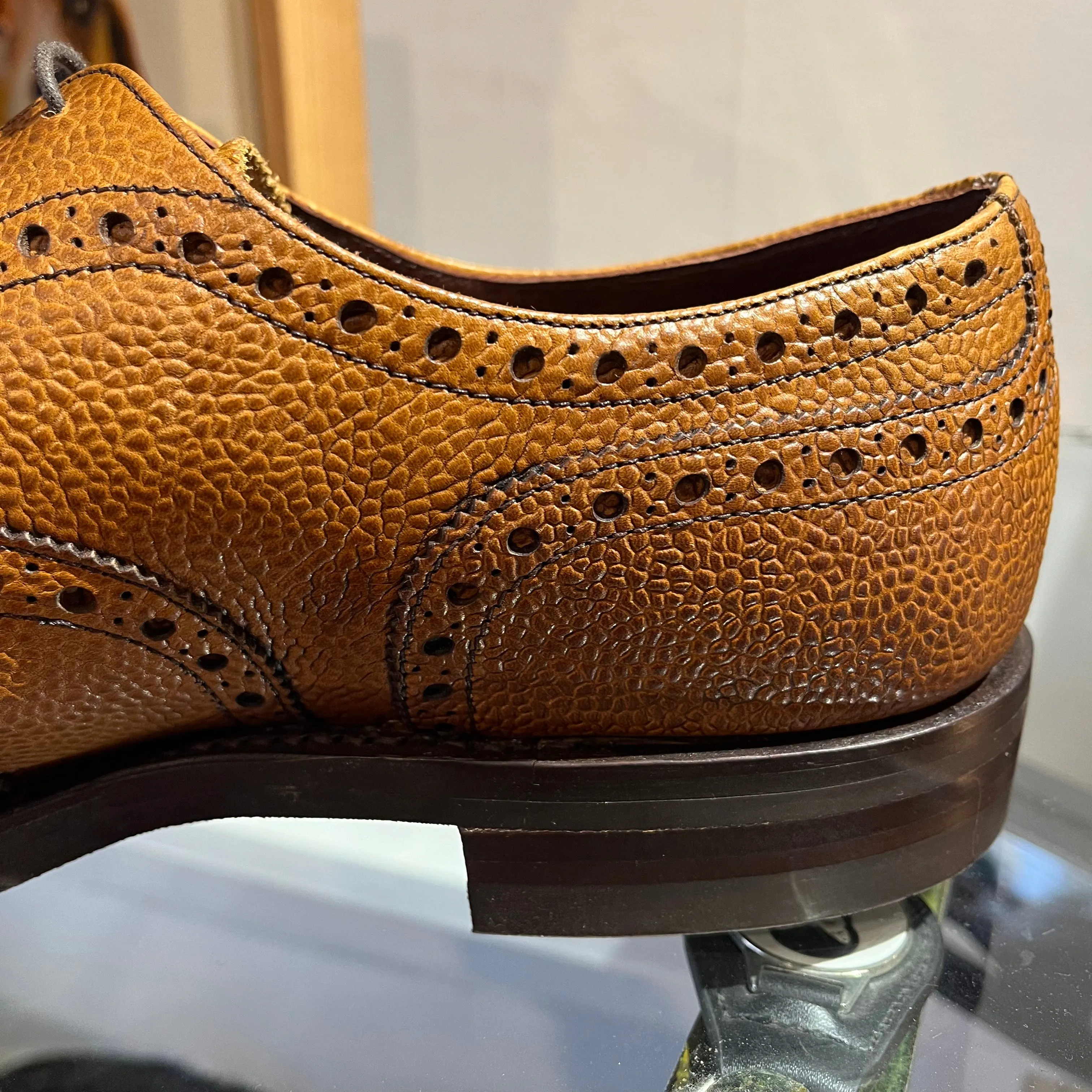 Regent - 'Denman II' Oxford Brogue - Almond Grain Leather