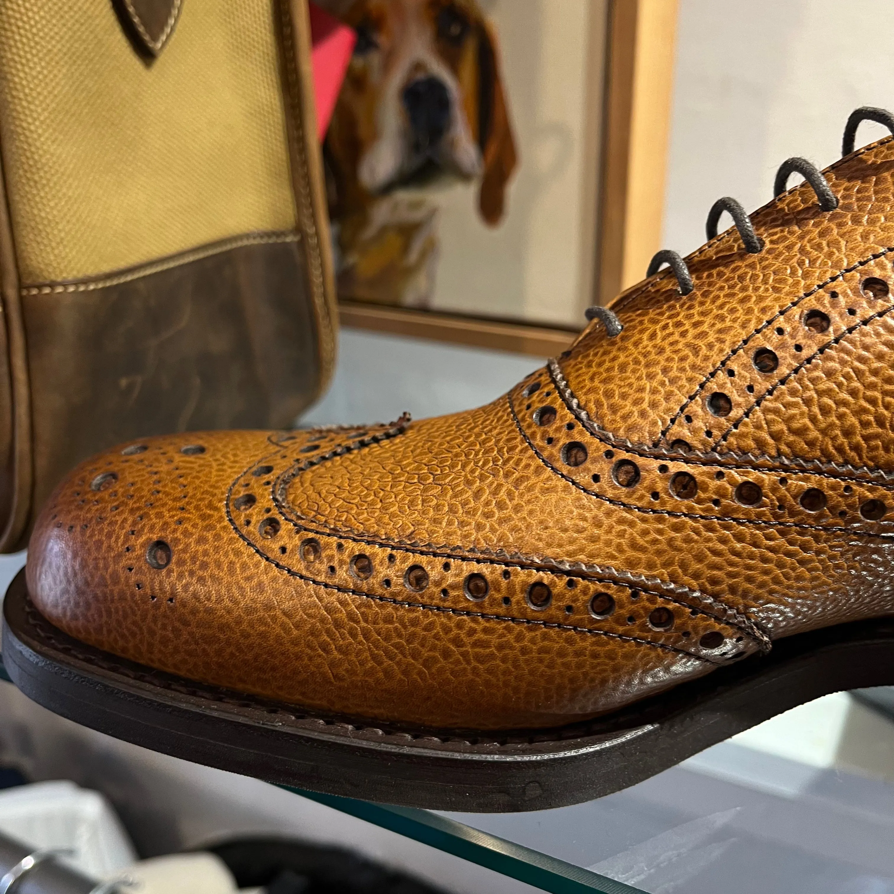 Regent - 'Denman II' Oxford Brogue - Almond Grain Leather