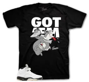 Retro 5 White Black Finessed Shirt