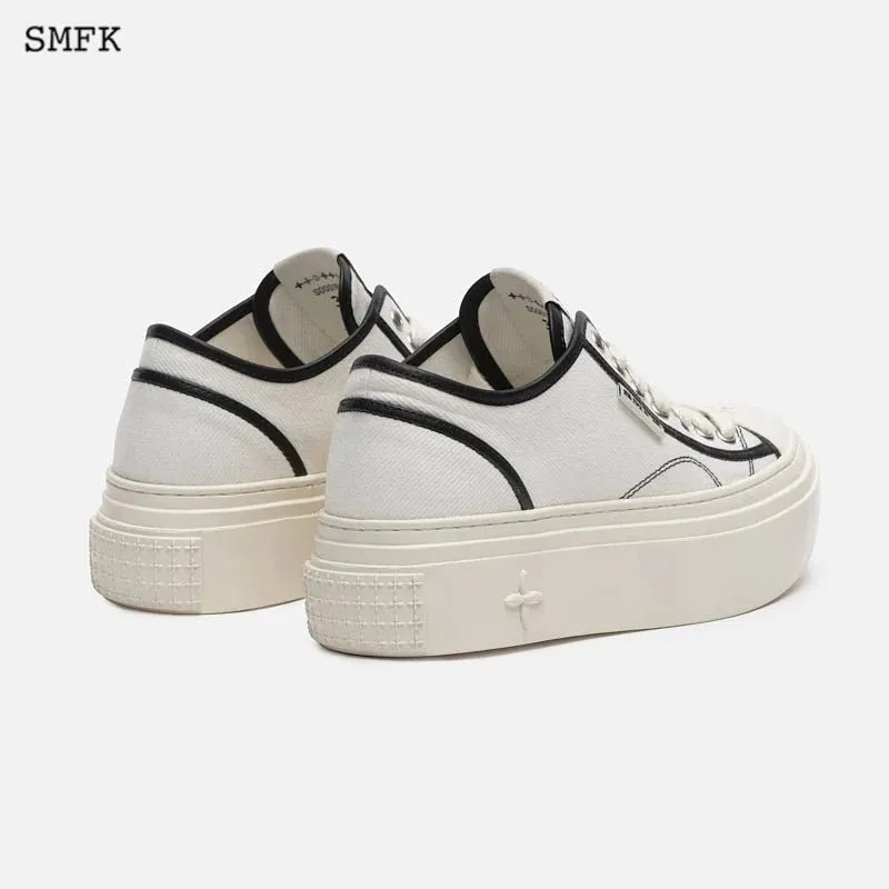 Retro College Low Top Board Shoes White